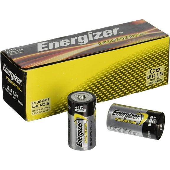 Energizer C Alkaline Industrial Batteries, Box Of 12