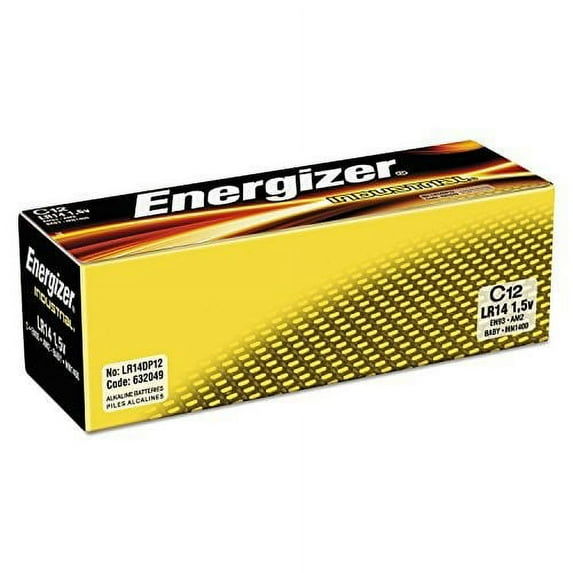 Energizer C Alkaline Industrial Batteries, Box Of 12