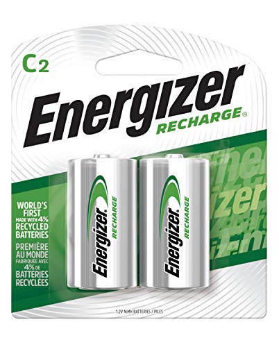 Energizer C2 Rechargeable, Size C, 2-Count