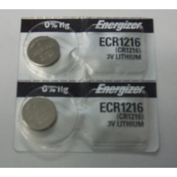 Energizer CR1216 3V Lithium Coin Battery - 2 Pack + Free Shipping