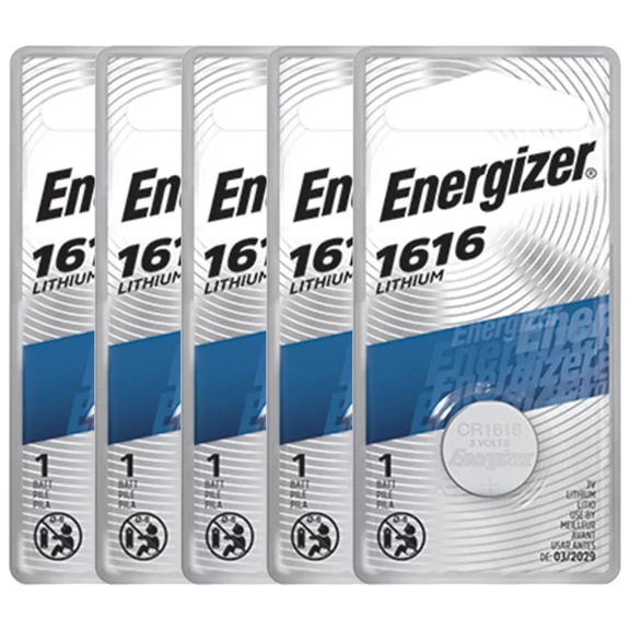 Energizer CR1616 3V Lithium Coin Cell Battery Blister Pack (5 Count)
