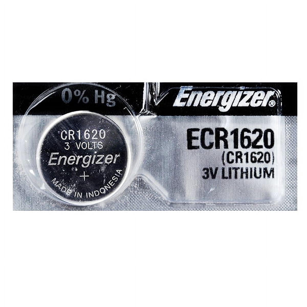 Energizer CR1620 3V Lithium Coin Battery - 2 Pack + Free Shipping 