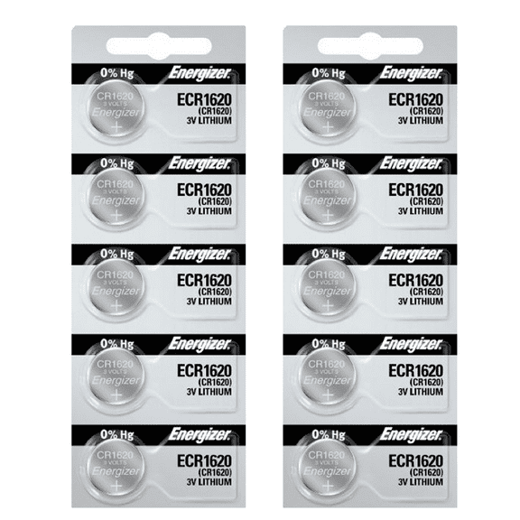 Energizer CR1620 3V Lithium Coin Cell Battery (10 Count)