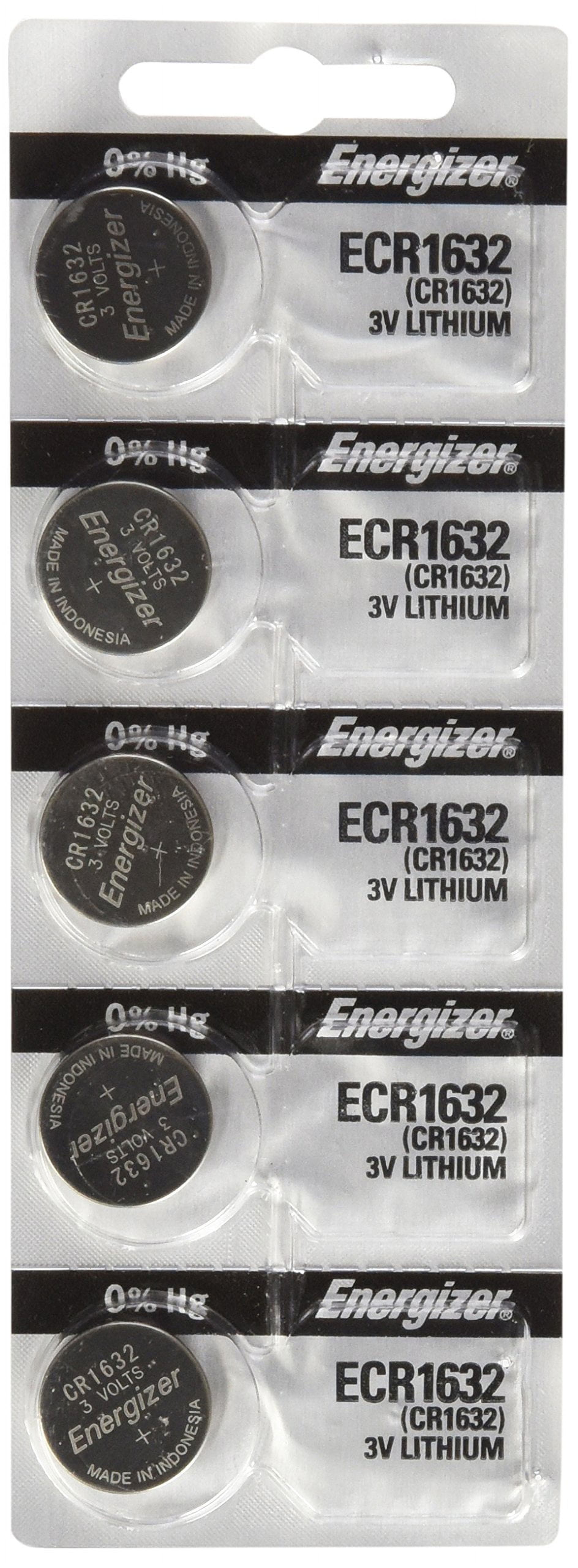 Energizer CR1632 3 Volt Lithium Coin Battery 10 Pack (2 packs of 5 ...