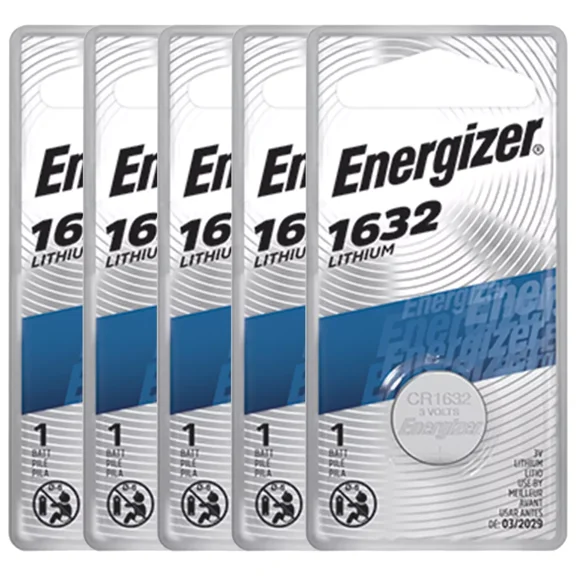 Energizer CR1632 3V Lithium Coin Cell Battery Blister Pack (5 Count)