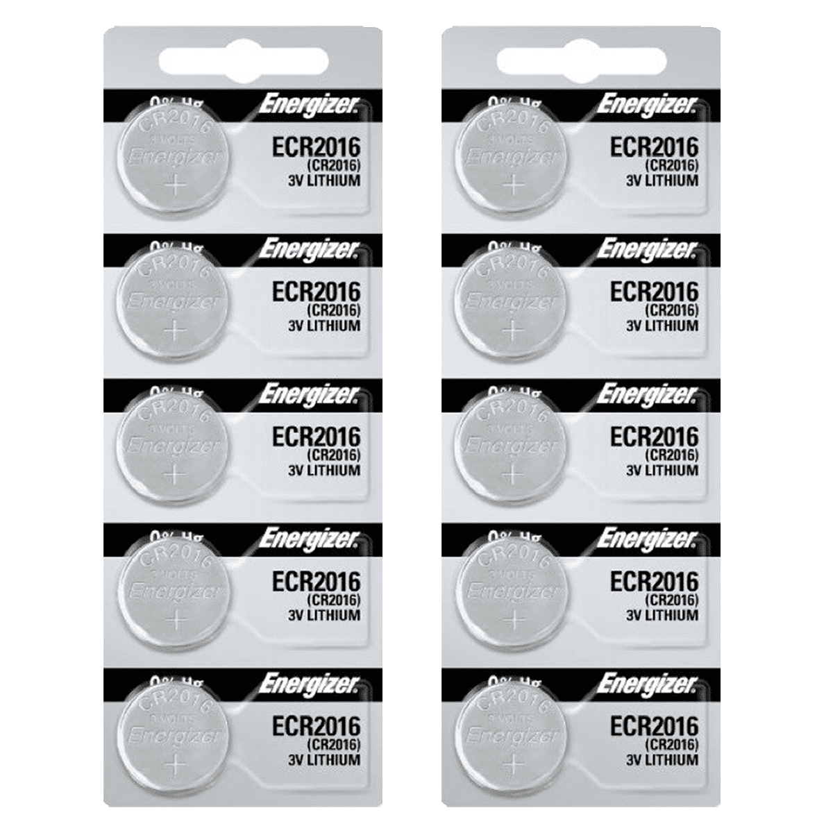 Energizer CR2016 3V Lithium Coin Cell Battery (10 Count) 