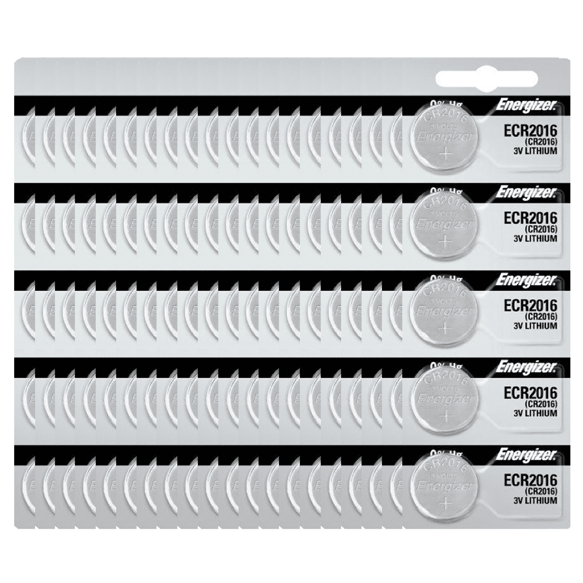 Energizer CR2016 3V Lithium Coin Cell Battery (100 Count