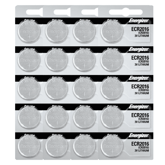 Energizer CR2016 3V Lithium Coin Cell Battery (20 Count)