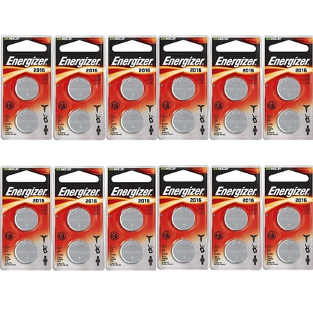 Energizer CR2016 Coin Cell 2-Pack, 12 Count = 24 Batteries