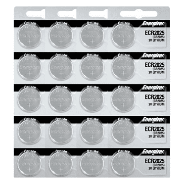 Energizer CR2025 3V Lithium Coin Cell Battery (20 Count)