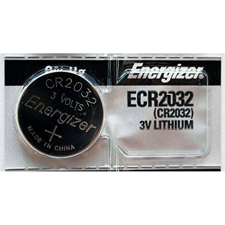 Energizer CR2032 Batteries, 3V Lithium Coin Cell 2032 Watch Battery,White  (6 Count)