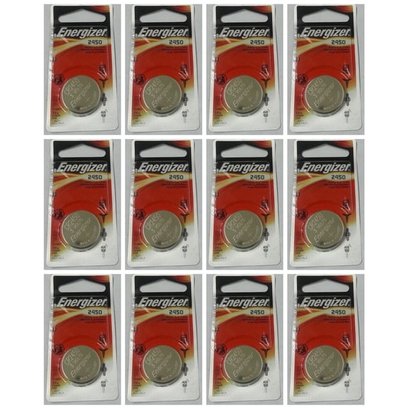 Energizer CR2450 3V Lithium Coin Battery 12 Pack + FREE SHIPPING