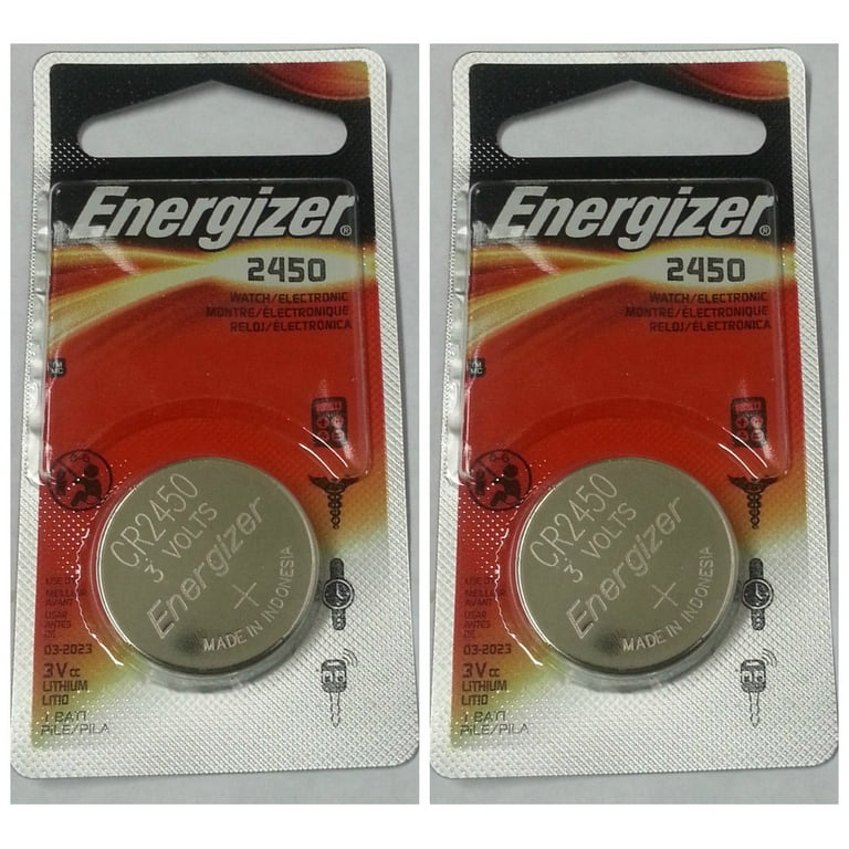 Energizer 2 Pack CR2450 ECR2450 CR 2450 3V Lithium Coin Cell Button Battery