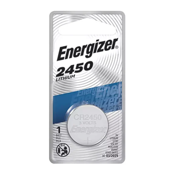 Energizer CR2450 3V Lithium Coin Cell Battery Blister Pack (1 Count)