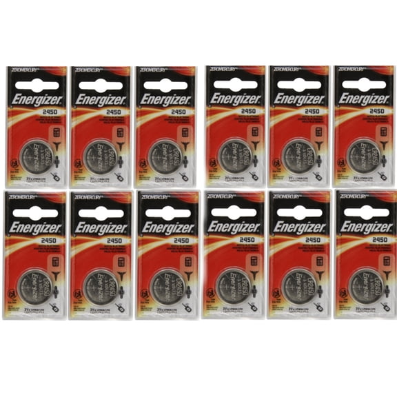 Energizer CR2450 Lithium 3Volt Cell Battery - 12 Pack