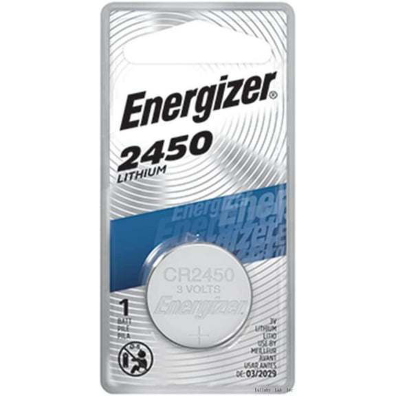 Energizer CR2450 Lithium Battery, 3V ECR2450, 12 PK