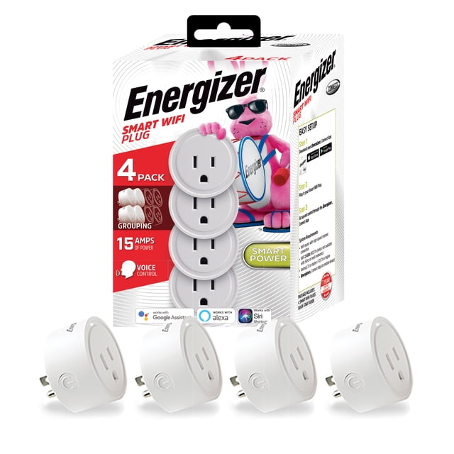 Energizer Connect 15-Amp Smart Wi-Fi Plugs (4 Pack)