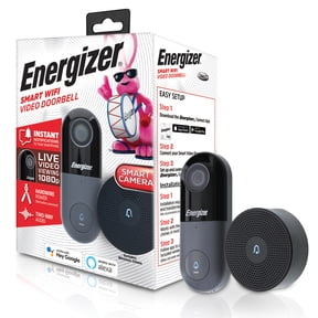 Energizer Connect EOD1-1003-SIL Smart Wi-Fi 1080p Full HD Hardwire Video Doorbell with Wireless Chime