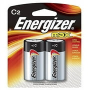 Energizer E93BP2 MAX Alkaline Batteries, C, 2 Batteries/Pack