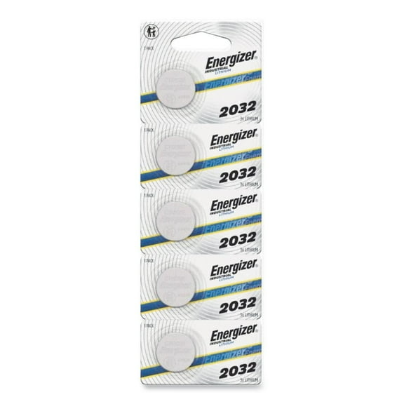 Energizer ECRN2032 Industrial Lithium CR2032 3V Coin Battery with Tear-Strip Packaging (100/Box)