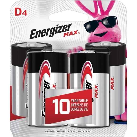 Energizer, EVEE95BP4CT, Max Alkaline D Batteries, 48 / Carton