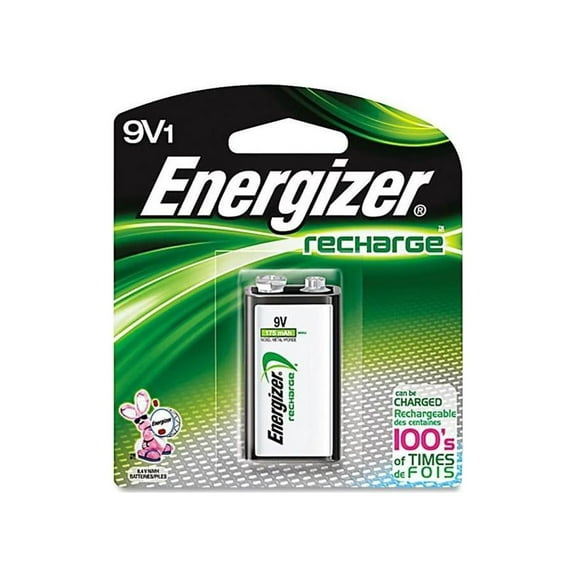 Energizer, EVENH22NBPCT, Recharge Universal Rechargeable 9V Battery 1-Packs, 24 / Carton