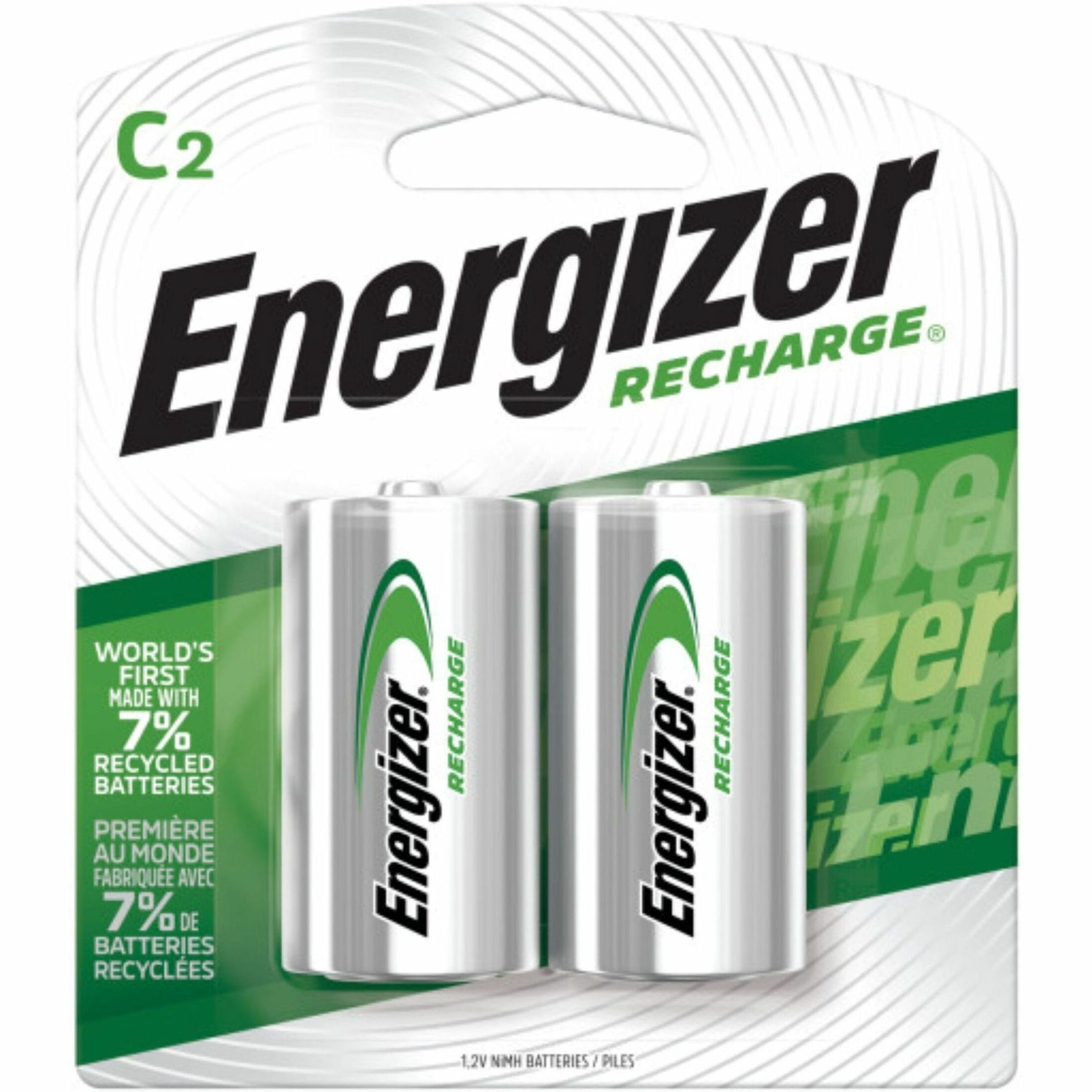Energizer, EVENH35BP2CT, Recharge Universal Rechargeable C Battery 2-Packs, 48 / Carton