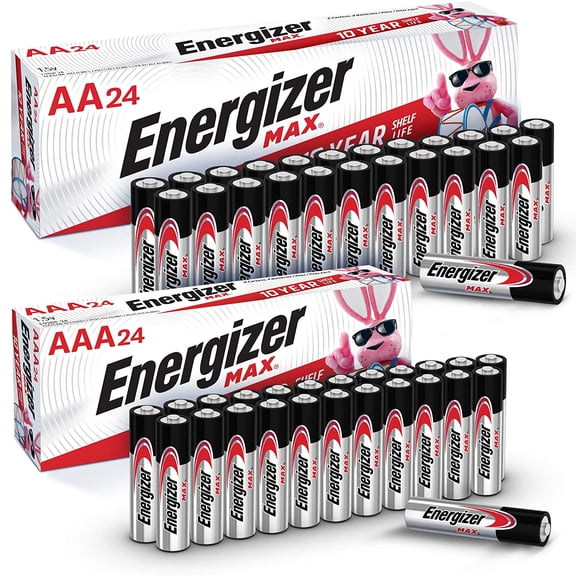 Energizer Energizer Max Aa+AAA Batteries 48 Count Combo Pack, 24 Aa + 24 AAA, 48 Count