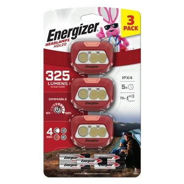 Energizer HDL20 Multi-Colored LED Headlamp Flashlight with Batteries (3 Pack)