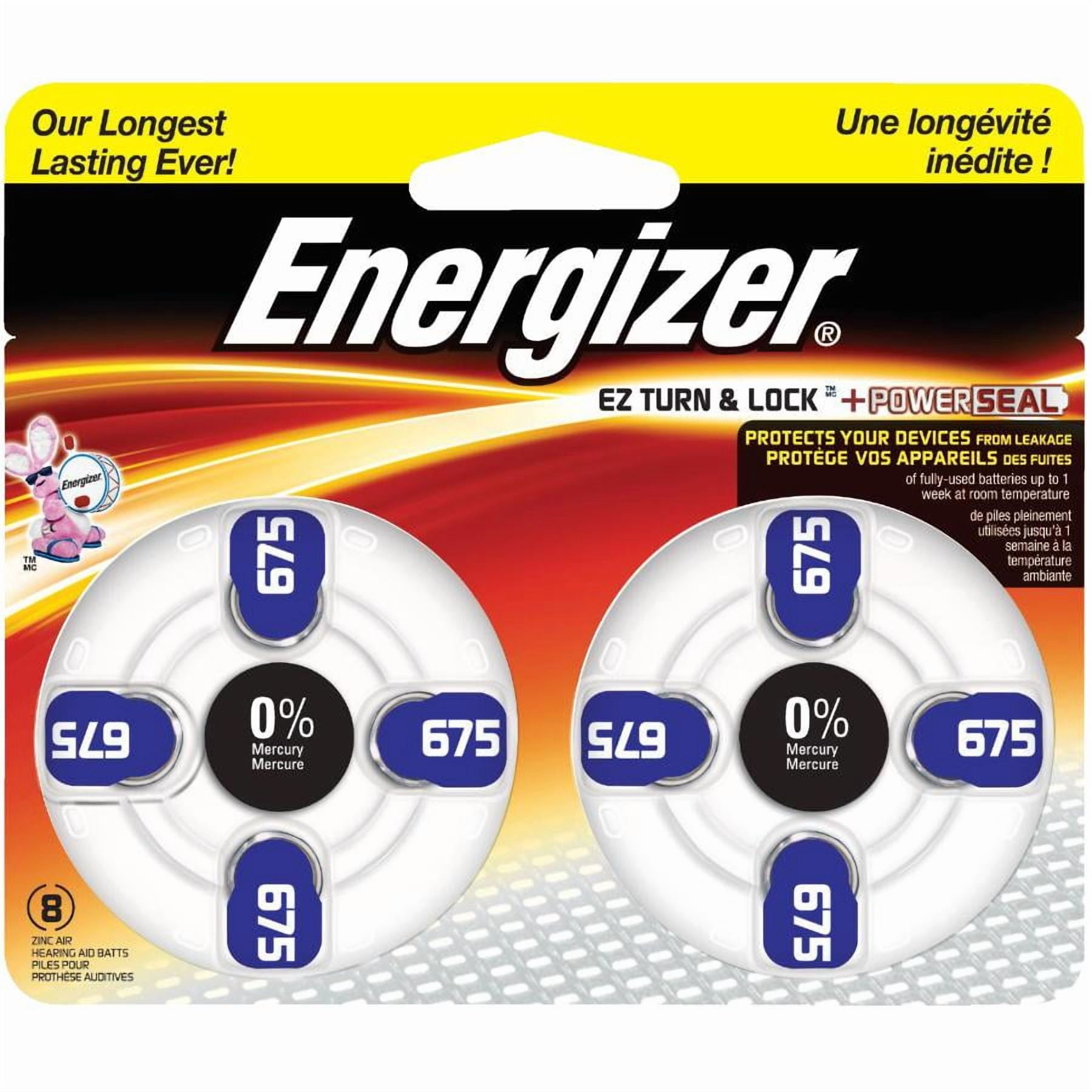 Energizer Size 675 Mercury-Free Hearing Aid Batteries, 8pk