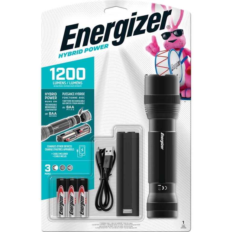 Lampe Frontale Energizer 1000 Lumens - Rechargeable USB - IPX4 - Métal Durable