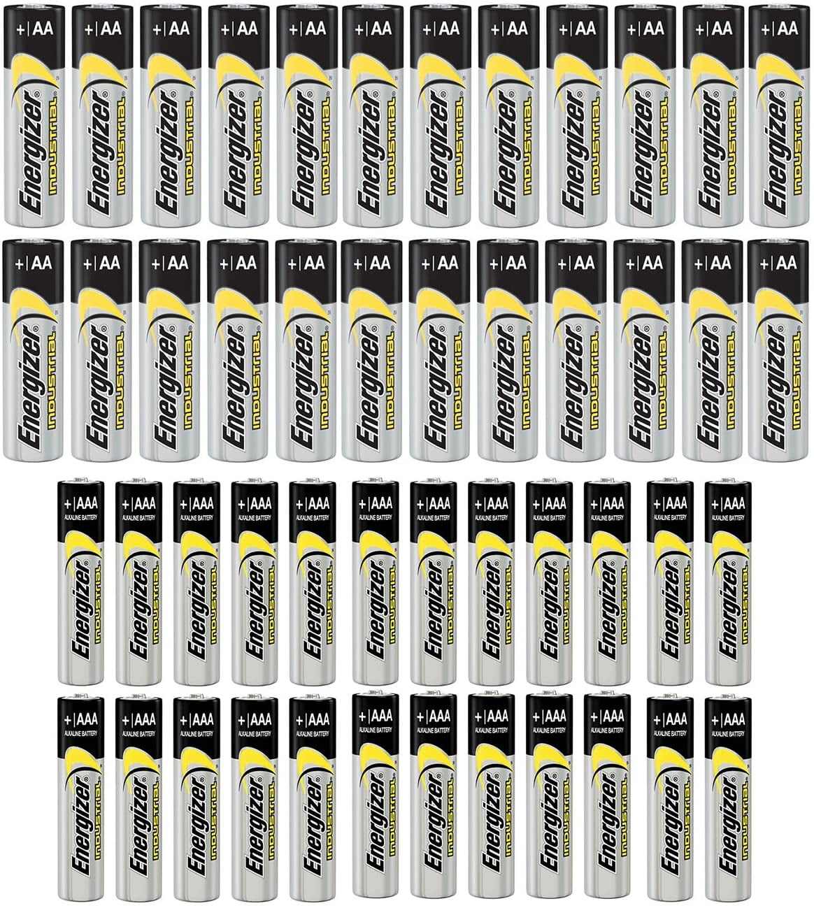 Energizer Industrial 24 AA LR06 and 24 AAA LR03 1.5v Batteries