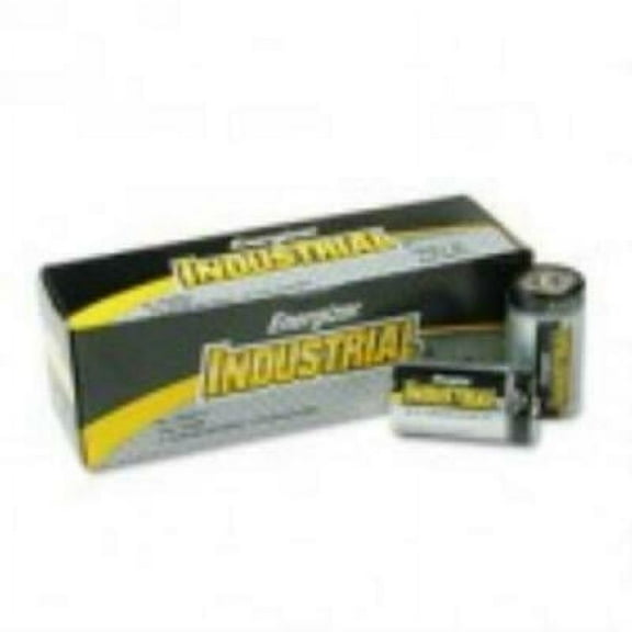 Energizer Industrial Alkaline Batteries, D, 12 Batteries/Box