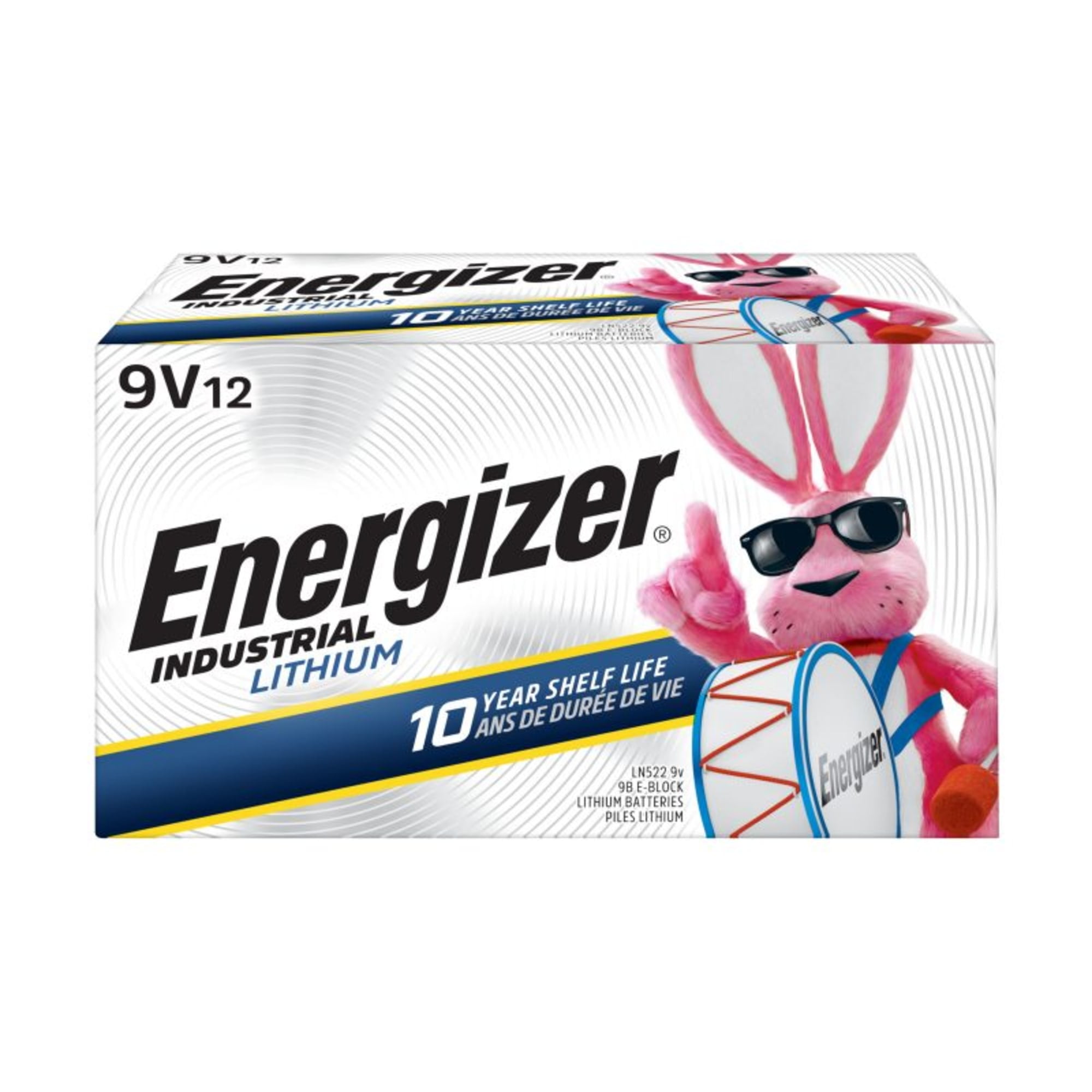 Energizer Industrial Lithium 9V Batteries, 12pk, LN522