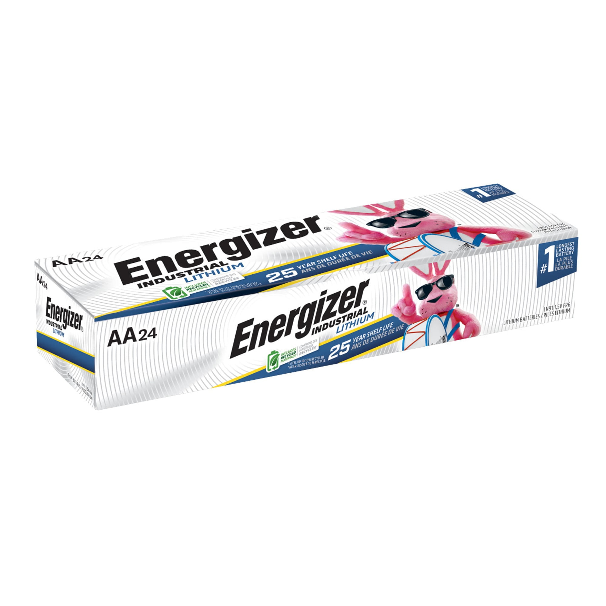 Energizer® Industrial Lithium AA Batteries, Pack Of 24 Batteries, L91