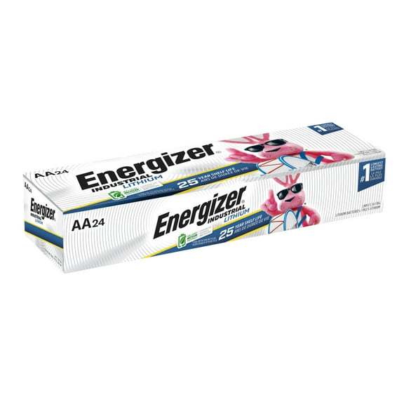 Energizer Industrial Lithium AA Batteries, Pack Of 24 Batteries, L91