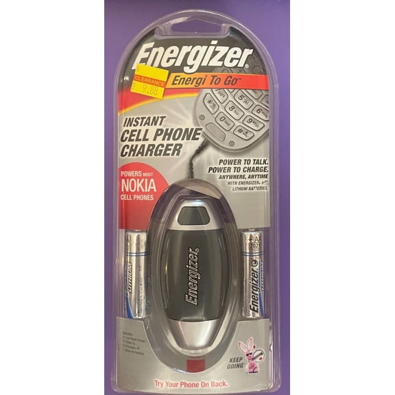 Energizer Instant Cell Phone Charger Powers Many Nokia Cell Phones