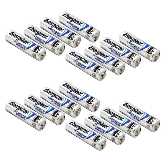 Energizer L91 AA Lithium Batteries 1.5V - 16 Pack