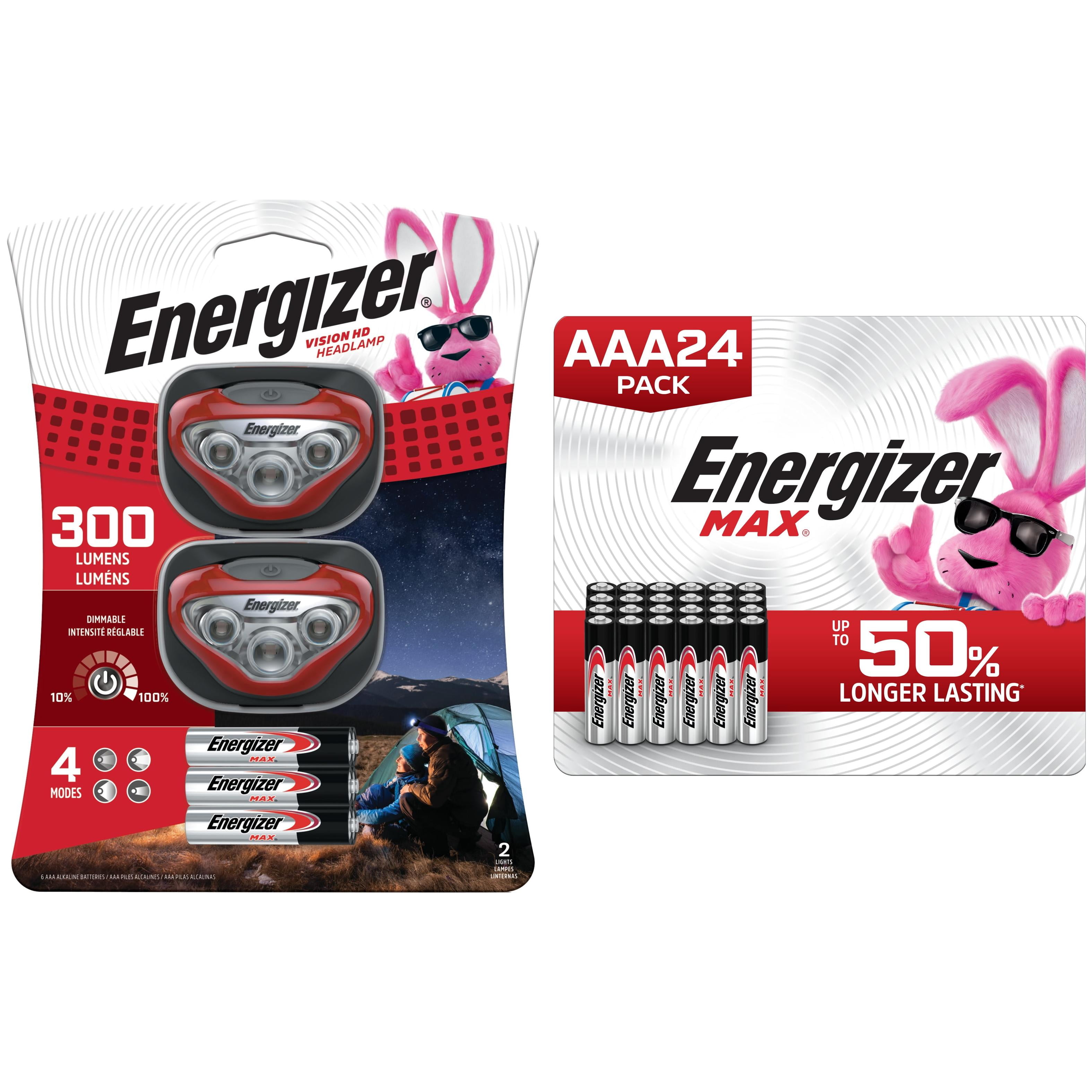Energizer Vision HD 300 Lumen LED Headlamps AAA Batteries Included - 2 Pack, image size:3150x3150