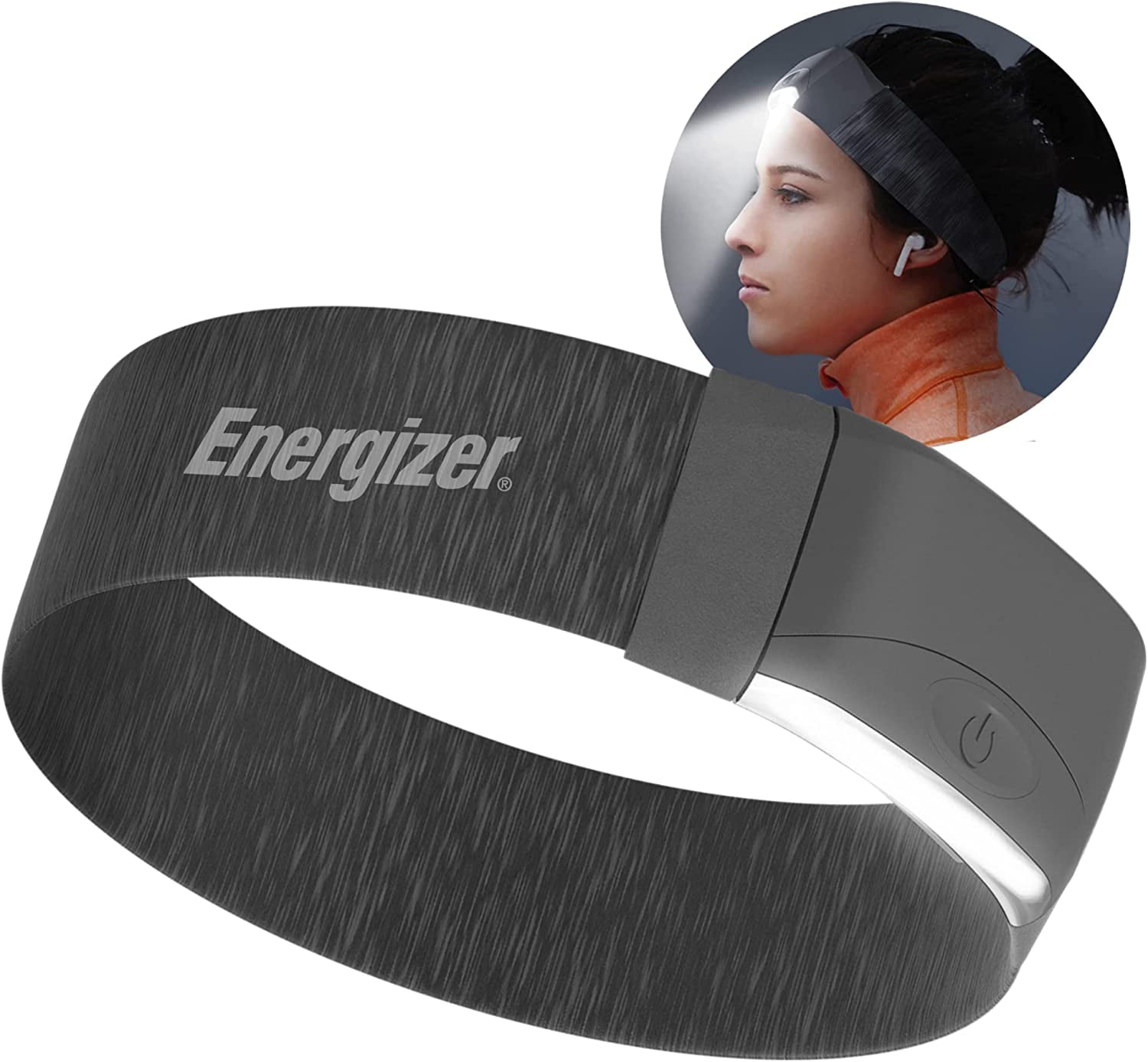 Energizer LED Headlamp Flashlight, Bright Headband Light Works as Running Lights for Runners