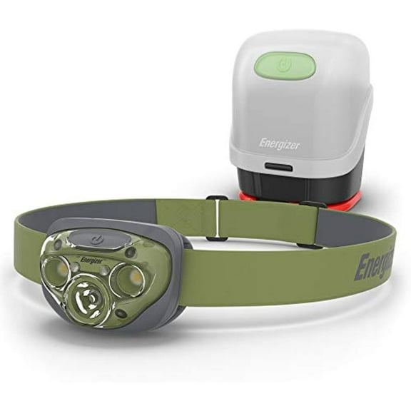 Energizer LED Headlamp and Lantern Case, Super Bright Rugged Head Light, Batteries Included