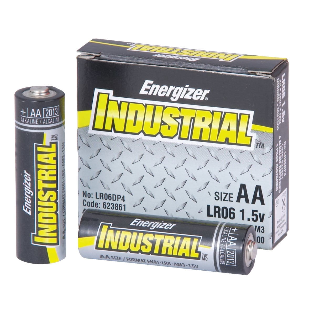 Energizer LLC Energizer Industrial Alkaline Battery, AA, EN91, 144 Count