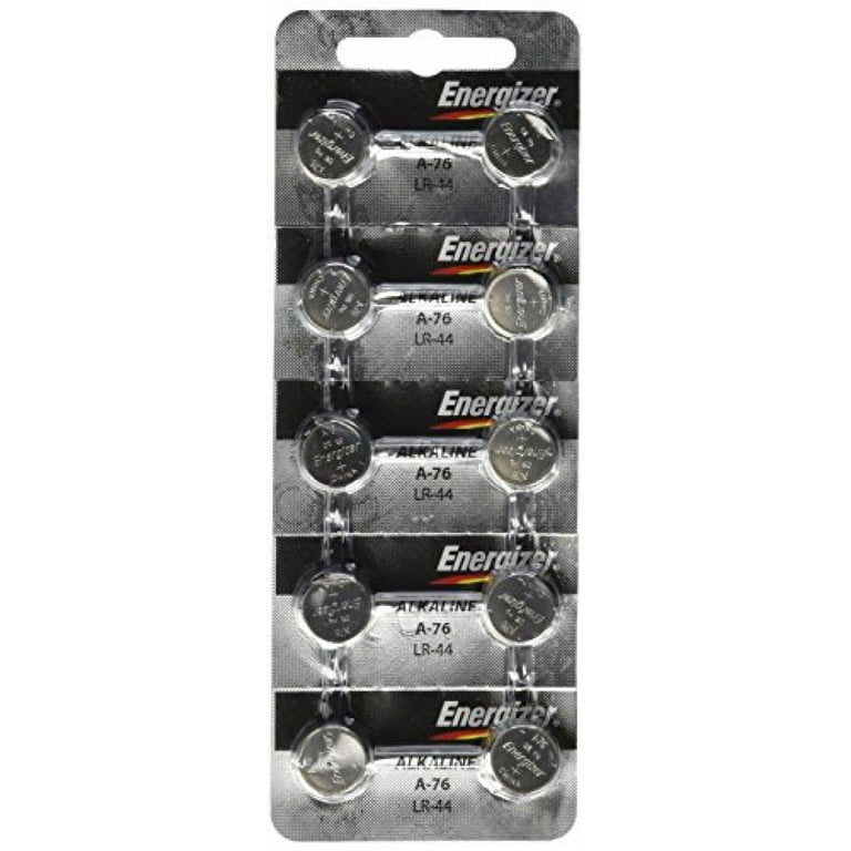 Energizer LR44 1.5V Button Cell Battery 10 pack (Replaces: LR44, CR44,  SR44, 357, SR44W, AG13, G13, A76, A-76, PX76, 675, 1166a, LR44H, V13GA,  GP76A