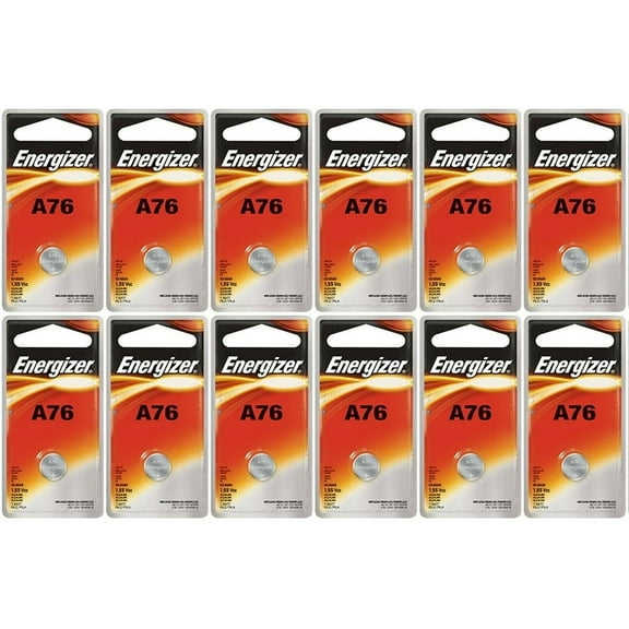 Energizer LR44 A76 1.5V Button Cell Red Single Battery 12 pack