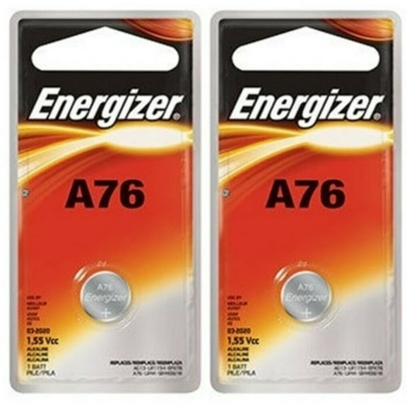 Energizer LR44 A76 1.5V Button Cell Red Single Battery 2 pack