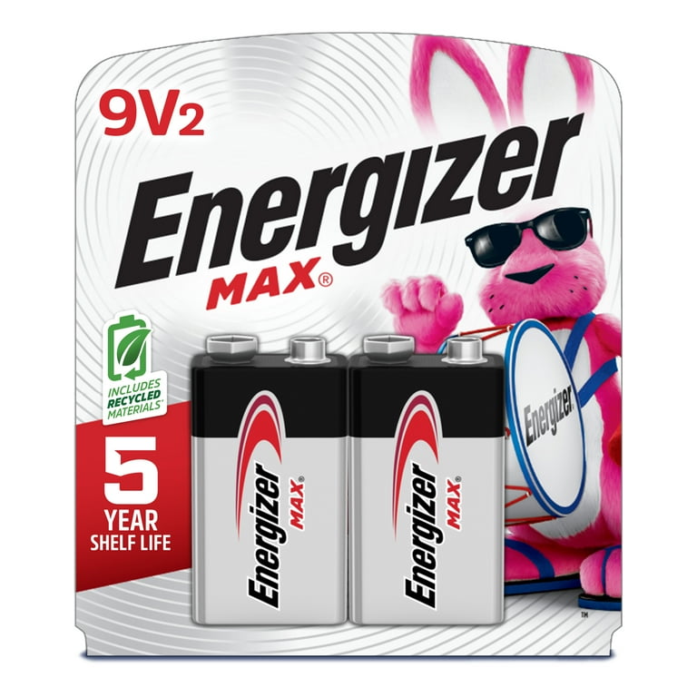 Zegenen Siësta Jaar Energizer MAX 9V Batteries (2 Pack), 9 Volt Alkaline Batteries - Walmart.com