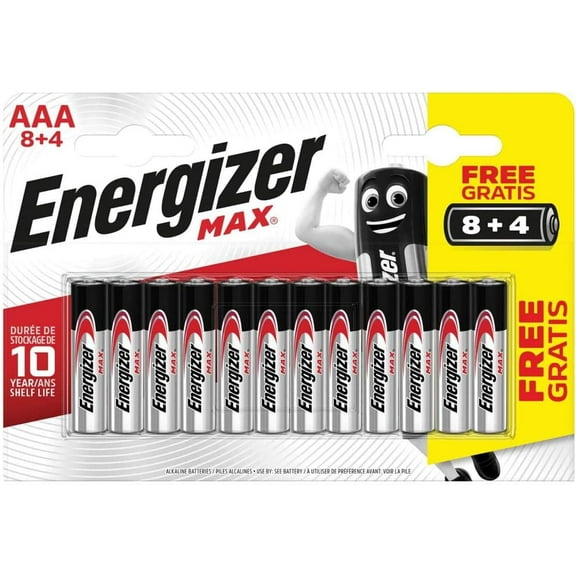 Energizer MAX AA Alkaline Batteries 12 Count Leak-Resistant Long-Lasting Power for High-Drain and Everyday Devices