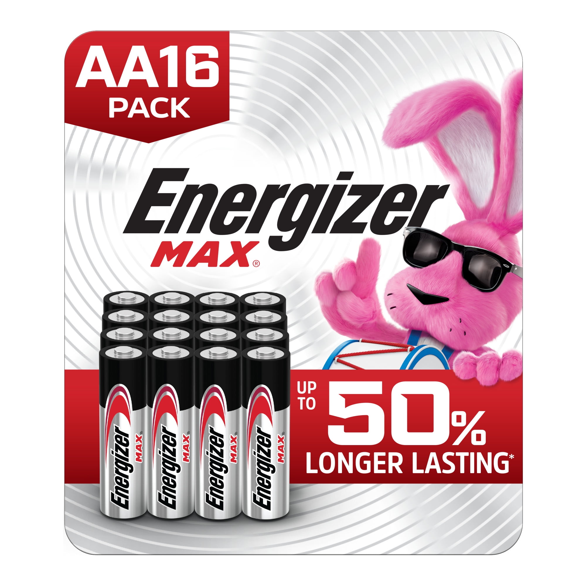 Energizer MAX AA Batteries (16 Pack), Double A Alkaline Batteries
