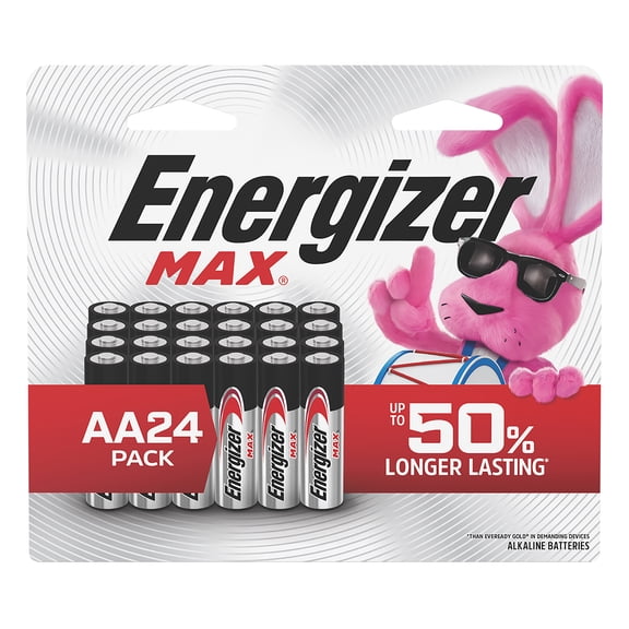 Energizer MAX AA Batteries (24 Pack), Double A Alkaline Batteries