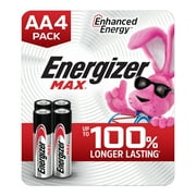 Energizer MAX AA Batteries (4 Pack), Double A Alkaline Batteries
